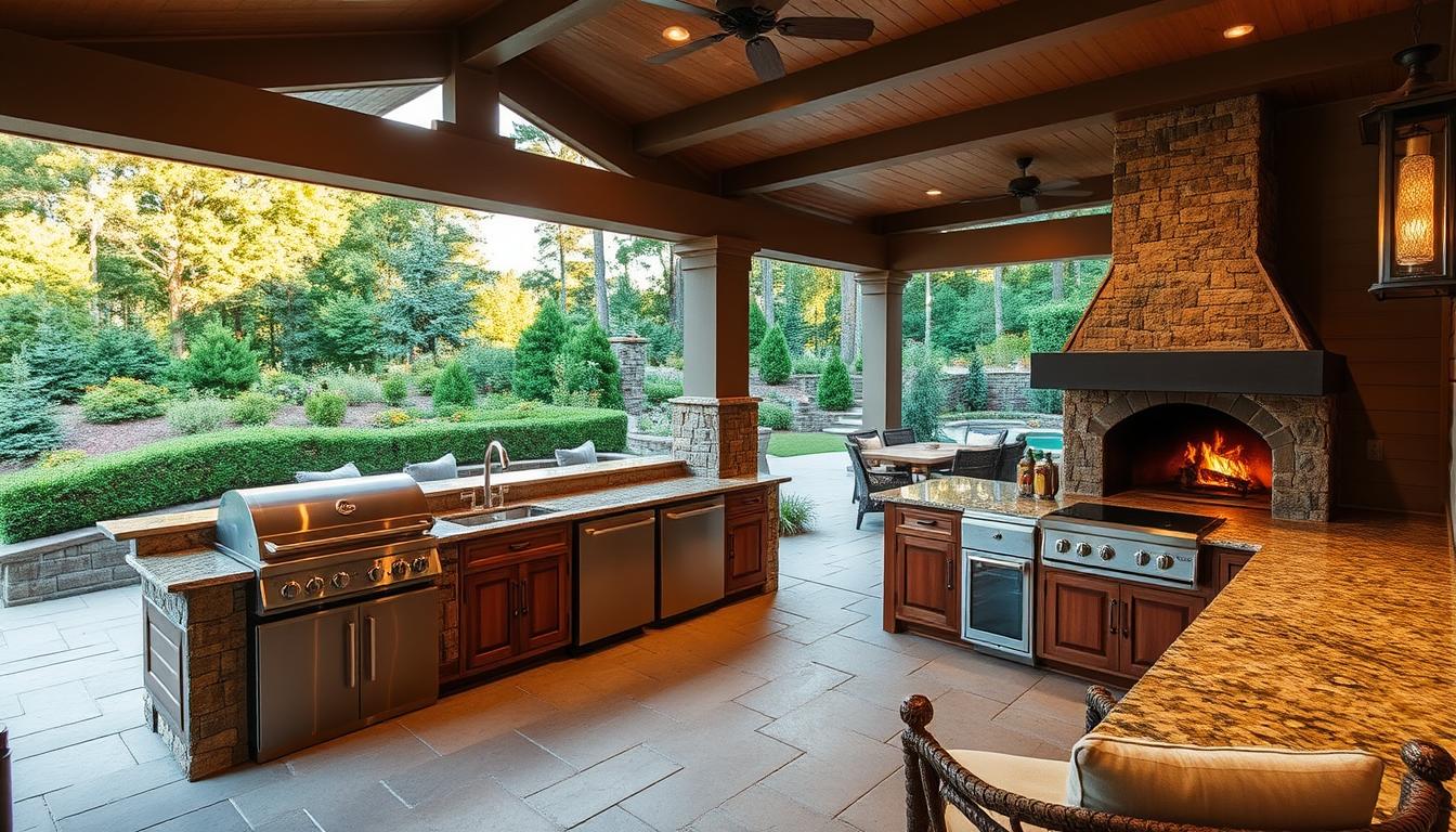 luxury outdoor kitchen